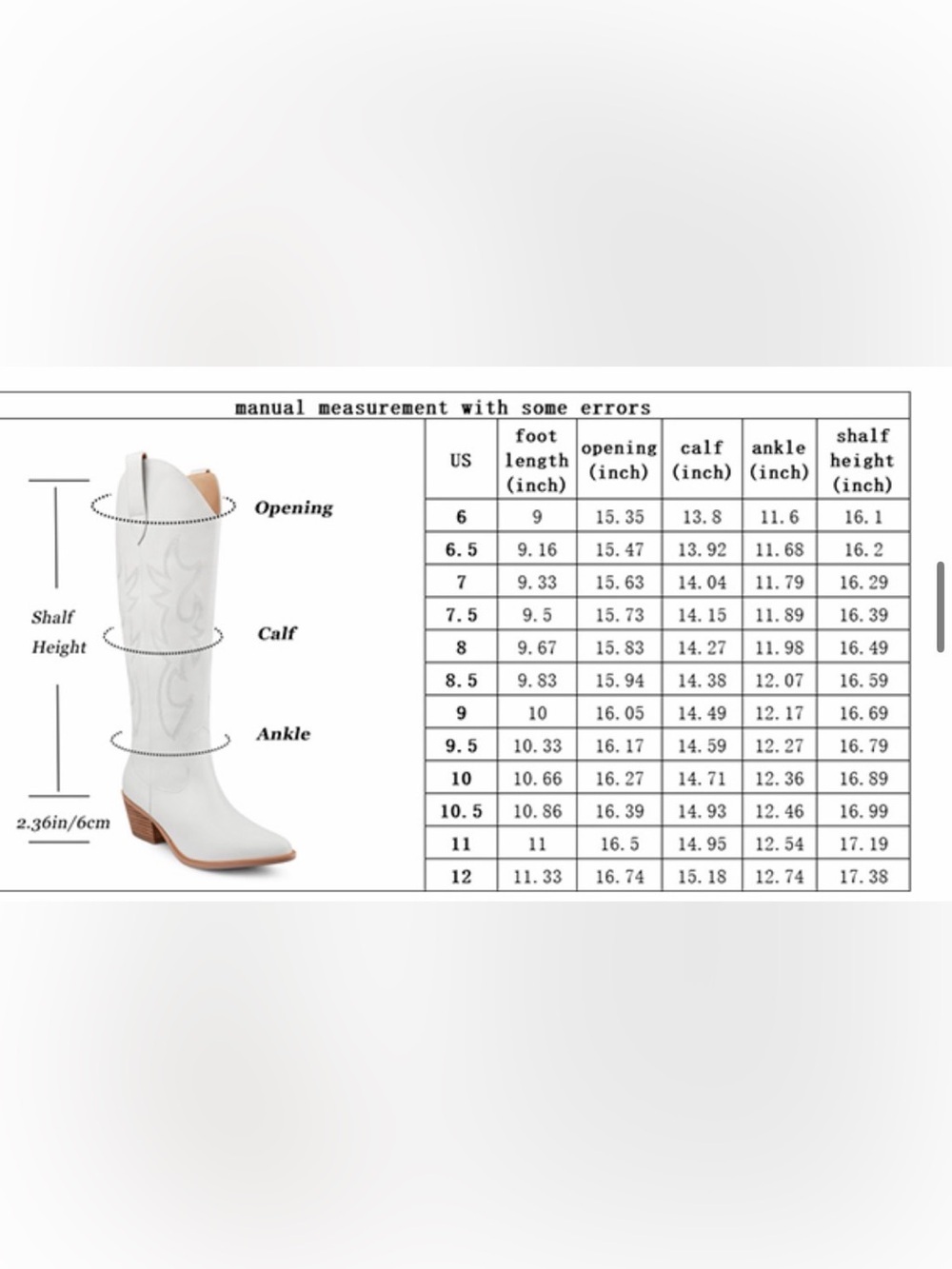 White Western Knee-High Boots - Women - Picture 9 of 9